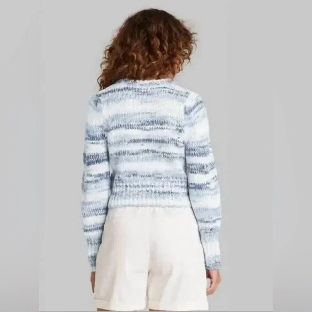 NWT Wild Fable | Women’s multi blue/white knit cropped crewneck sweater size XS